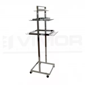 EXPOSITOR CINTOS CASCADA 27 BRAZOS CROMADO 154cm DOBLE 66cm