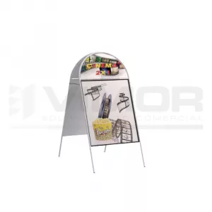 EXPOSITOR SEÑALIZACION CURVO PLACA 70X50cm.