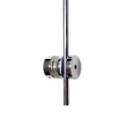 Soporte panel vertical varilla cromado 22mm diam. panel 5-8mm