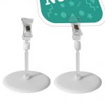 PORTAPRECIOS PINZA ESTRECHA/BASE ADHESIVA 12cm. (en paquete de 5uds)