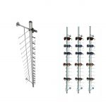 EXPOSITOR aluminio a pared 14 GAFAS REDONDO 120cm