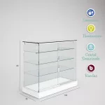 Vitrina cristal 8mm templado, 3 estantes 1020x460x950