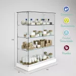 Vitrina-cristal-8mm-templado-3 estantes-1020x460x1400