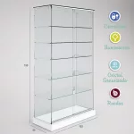 Vitrina-cristal-8mm-templado-5 estantes-1020x460x1900