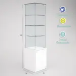 12951 - VITRINA CRISTAL TEMPLADO 3 ESTANTES Y BUCH DE 1 PUERTA