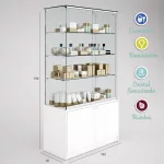 Vitrina-cristal-templado-3 estantes-buch de 2 puertas-altura 190cm