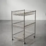 Estantería tubo bambú 91x115x60cm con 3 cestas rectas