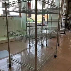 Estantería tubular bambú 91x115x60cm con cestas rectas