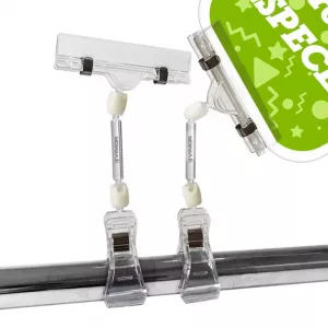 PORTAPRECIOS PINZA ANCHA 16.5cm. (en paquete de 5uds)