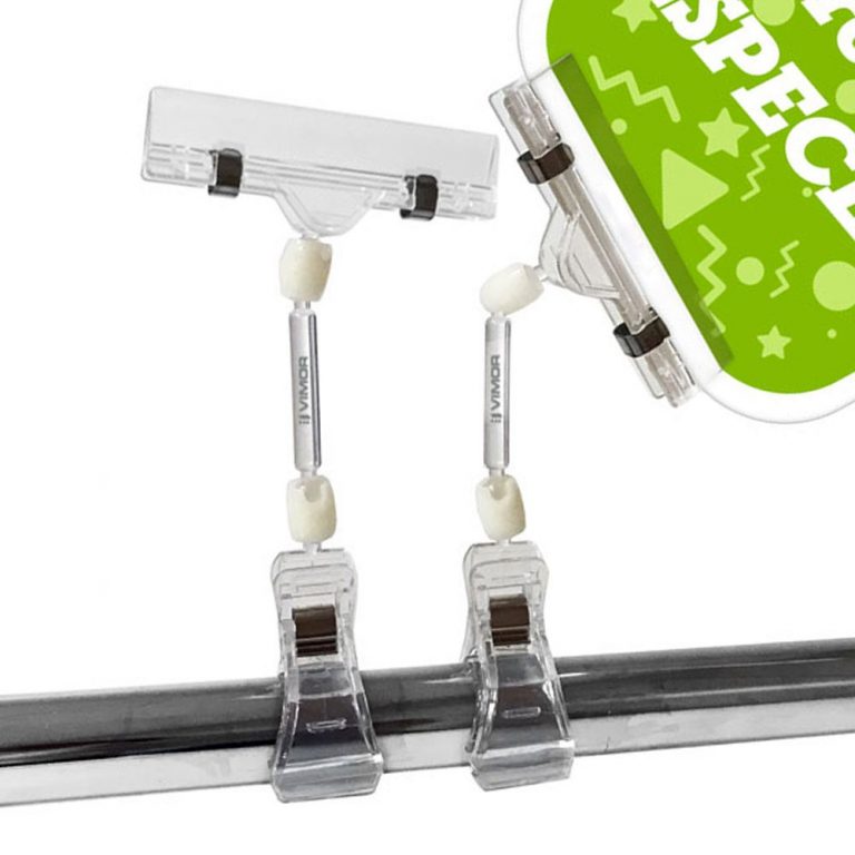 PORTAPRECIOS PINZA ANCHA 16.5cm. (en paquete de 5uds)