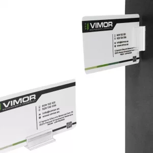 25 SOPORTES CON ADHESIVO PARA CARTELERIA