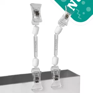 PORTAPRECIOS PINZA ESTRECHA 15cm (en paquete de 5uds)