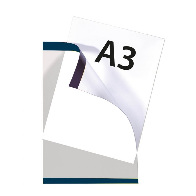 PORTACARTEL PLÁSTICO VERTICAL CON IMÁN DINA3 (en paquete 5uds)