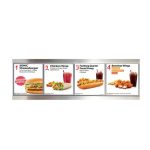 PORTACARTEL LED APERTURA MAGNETICA 4 CARTELES 1500x520mm