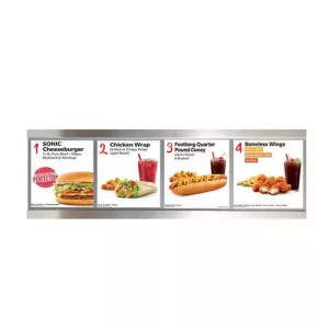 PORTACARTEL LED APERTURA MAGNETICA 4 CARTELES 1500x520mm