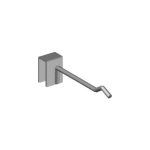 GANCHO VARILLA SIMPLE DE SEGURIDAD/TUBO RECTANGULAR 10cm-6mm