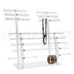 EXPOSITOR SOBREMESA PENDIENTES Y COLLARES DOBLE TRANSPARENTE DOBLE.