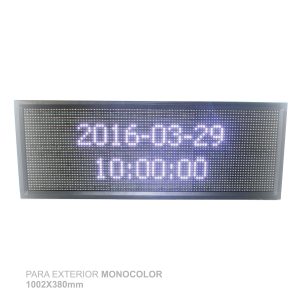PANTALLA DIGITAL PARA EXTERIOR MONOCOLOR 1020X380mm