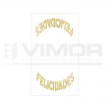 250 ETIQUETAS ADHESIVAS "FELICIDADES" P/BOLSAS