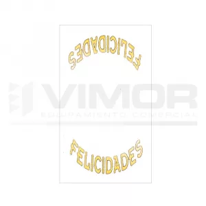 250 ETIQUETAS ADHESIVAS "FELICIDADES" P/BOLSAS