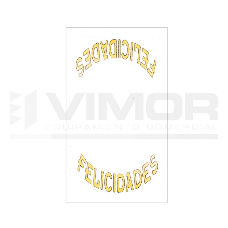 250 ETIQUETAS ADHESIVAS "FELICIDADES" P/BOLSAS