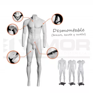 Maniquí sin cabeza caballero desmontable invisible gmm01
