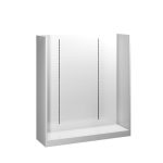 GONDOLA ARUBA 124cm FONDO LISO CON CREMALLERAS