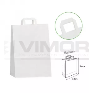 BOLSA ASA PLANA CELULOSA M-32+16x44 --- 90gr. (en caja de 300uds)