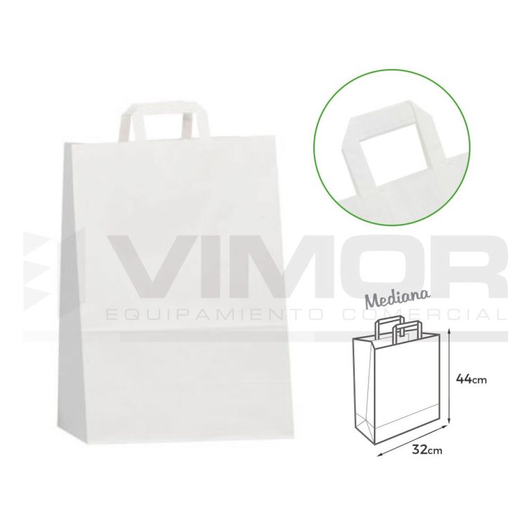 BOLSA ASA PLANA CELULOSA M-32+16x44 --- 90gr. (en caja de 300uds)