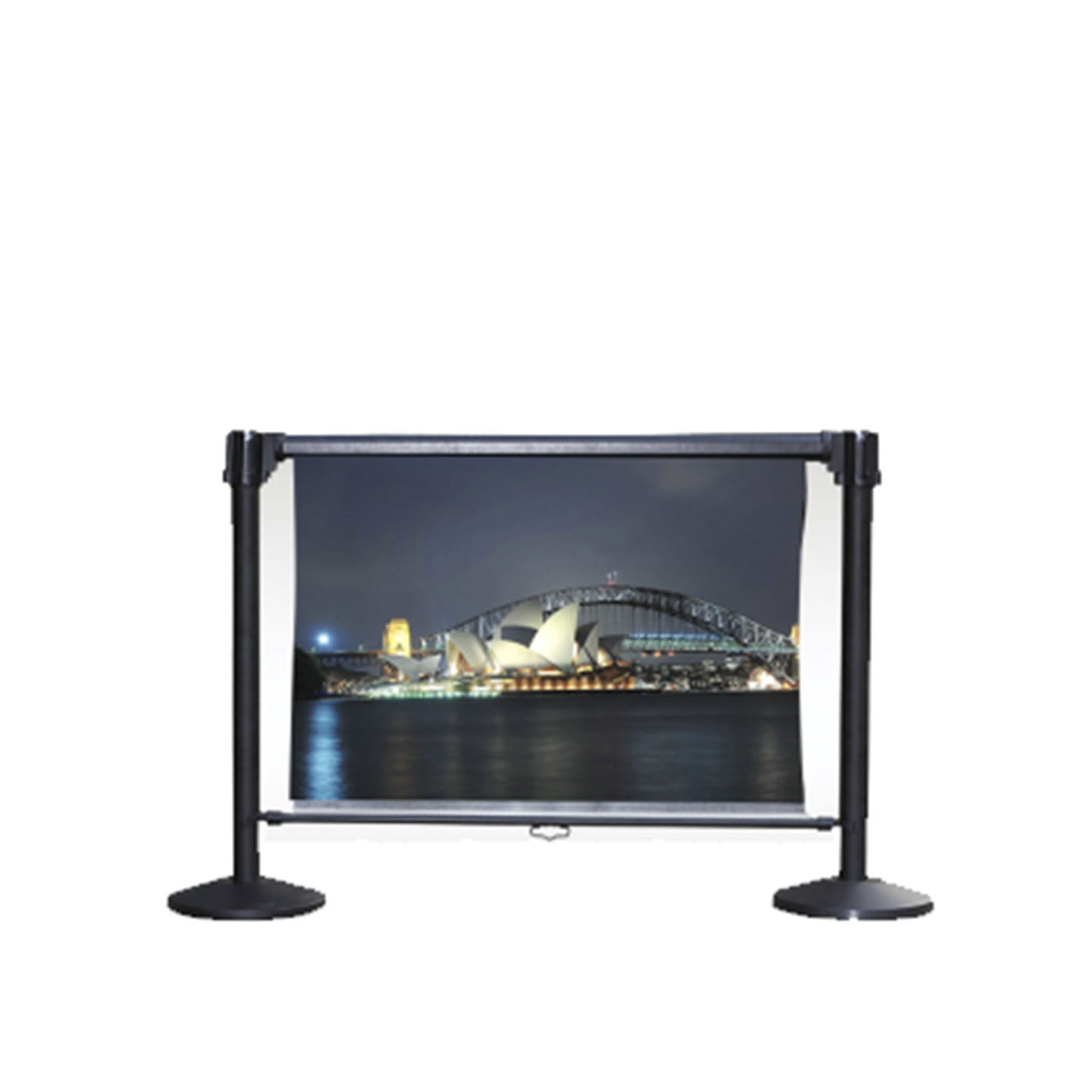 2 CATENARIA BANNER CON LONA NEGRA 1120 X 900mm