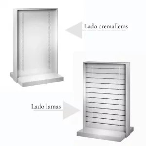 Góndola Bali (M19)  con 1 fondo liso 1 fondo lama con cremalleras.