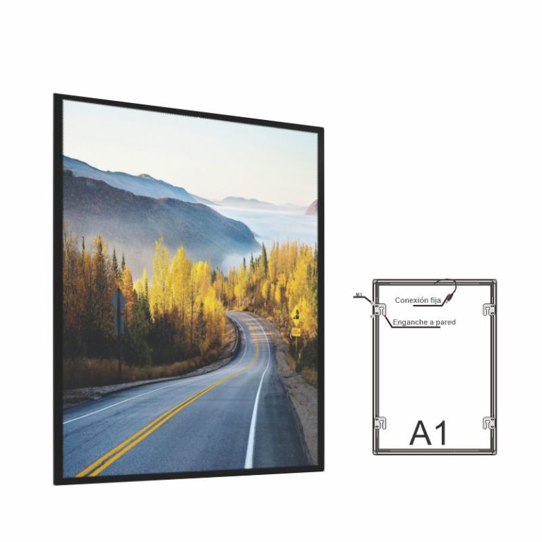 Portacartel led sobre A1