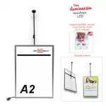Portacartel sobre led a techo