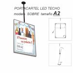 Portacartel sobre led a techo A2