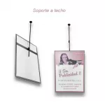 Portacartel sobre led a techo