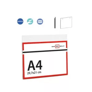 Portacartel para colgar horizontal DIN A4 (en caja de 12uds)