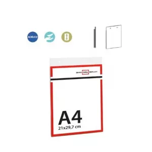 Portacartel para colgar vertical DIN A4 (en caja de 12uds)