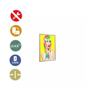 Portacartel apertura frontal A4