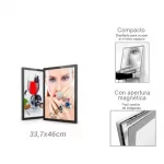 Portacartel apertura magnética led