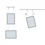 Carpeta led doble cara sistema carril