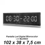 Pantalla digital para exterior monocolor Led BLANCO 1020x380mm