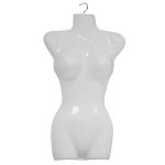 MEDIO BUSTO PLASTICO SEÑORA BLANCO 65cm