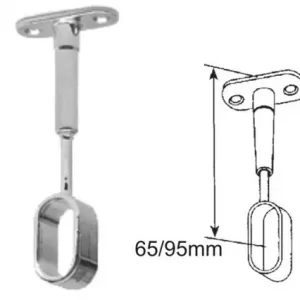 SOPORTE DISTANCIADOR TUBO OVALADO A PARED