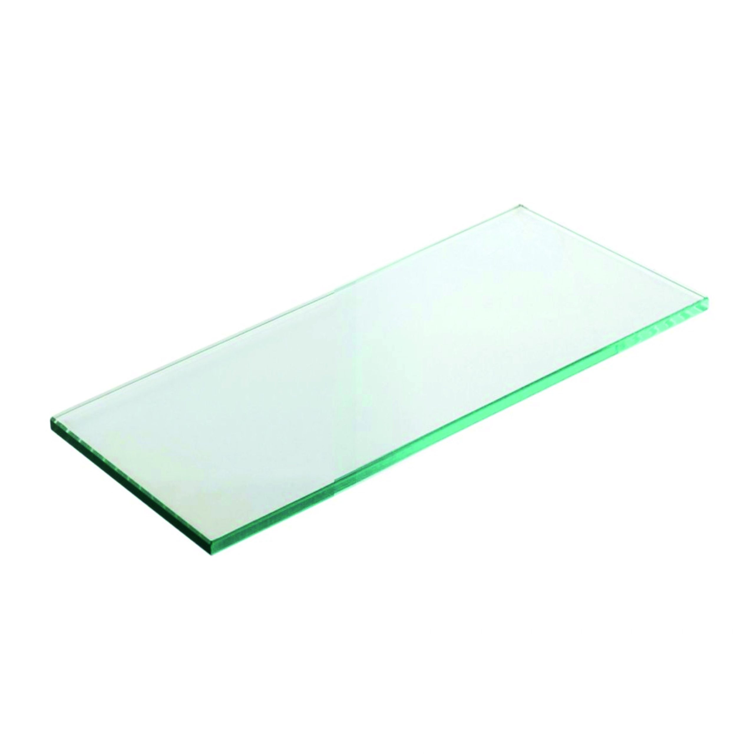 ESTANTE CRISTAL 8mm TEMPLADO 90x35cms 4 ESQ. SEG.