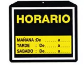 CARTELES INFORMACION HORARIO