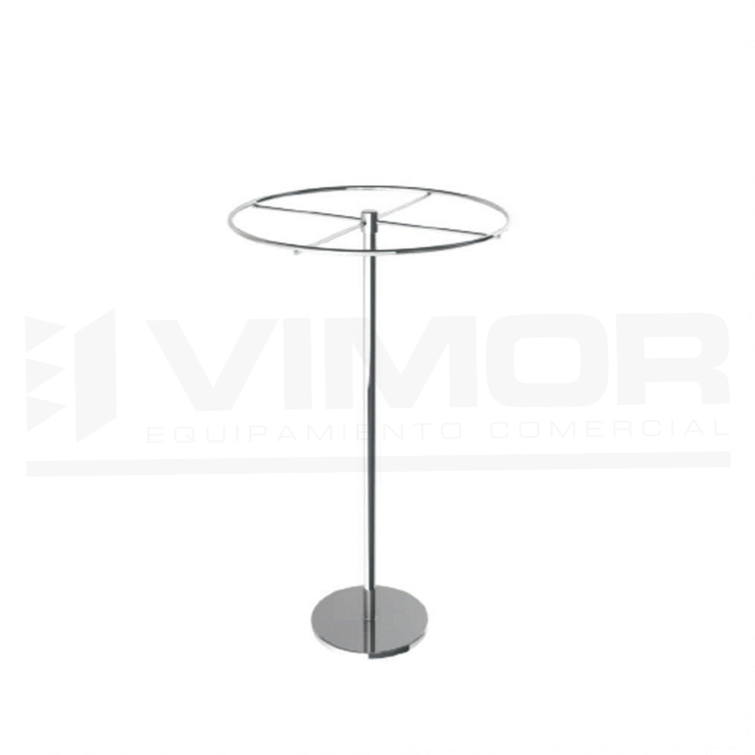 EXPOSITOR CALCETINES 1 PISO CROMADO 30cm. DIAMETRO 70cm