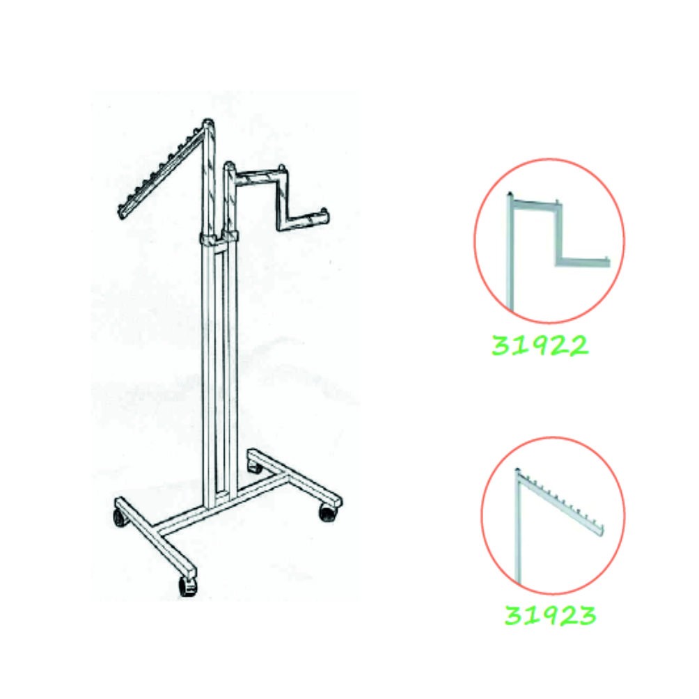 EXPOSITOR 2 BRAZOS INCLINADO Y ESCALERA EXPOSITOR 2 BRAZOS INCLINADO Y ESCALERA