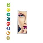 PORTACARTEL LED APERTURA MAGNETICA 1200x400x15mm 30w