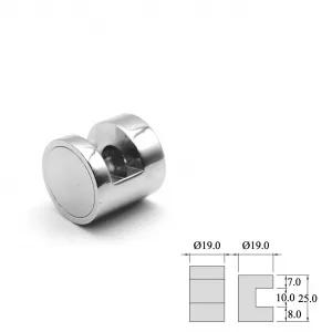 ACCESORIOS CARTERLERIA PLACA P/SUJETAR CARTEL 25mm 19mm diam