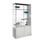 VITRINA CRISTAL TEMPLADO 3 ESTANTES Y BUCH DE 2 PUERTAS